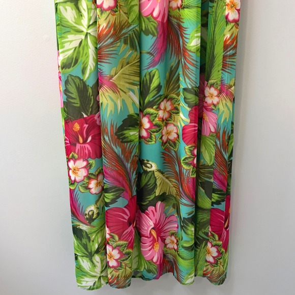 NWT Nine West Tropical Floral Halter Maxi Dress Womens Size 12 - Picture 6 of 12